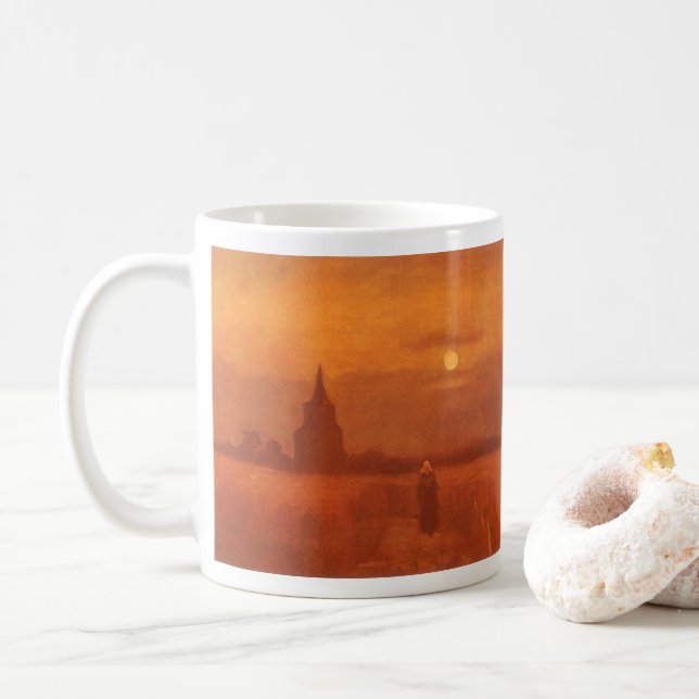 Caneca De Café Vincent van Gogh - Torre Antiga nos Campos (Com Donut)