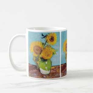 Caneca De Café Vincent Van Gogh - Três Girassóis num Vaso