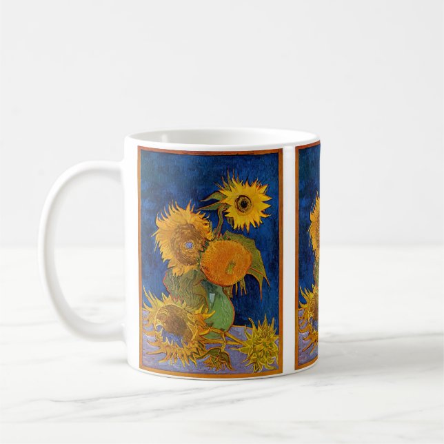Caneca De Café Vincent van Gogh - Vase com Cinco Girassóis (Esquerda)