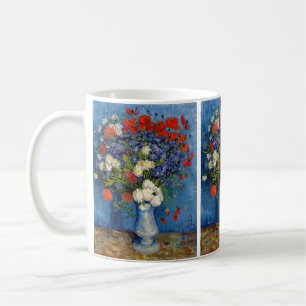 Caneca De Café Vincent van Gogh - Vase com Cornflower e Poppies