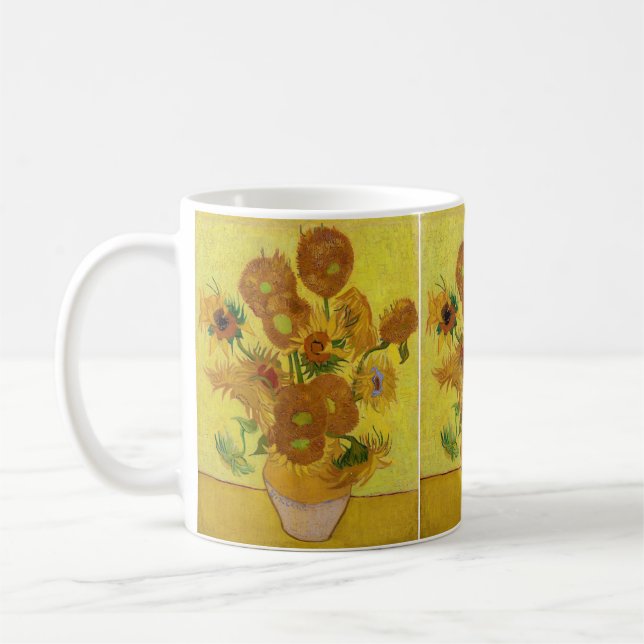 Caneca De Café Vincent van Gogh - Vase com Quinze Girassóis (Esquerda)