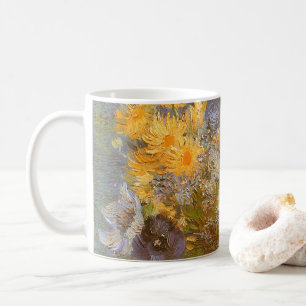 Caneca De Café Vincent van Gogh Vase of Lilacs, Daisies, Anemones