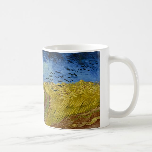 Caneca De Café Vincent van Gogh - Wheatfield com Crows (Direita)