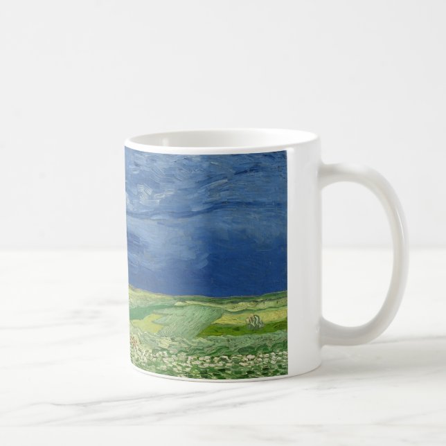 Caneca De Café Vincent van Gogh - Wheatfield sob Thunderclouds (Direita)