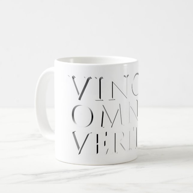 Caneca De Café VINCIT OMNIA VERITAS - Lama de café leve (Frente Esquerda)