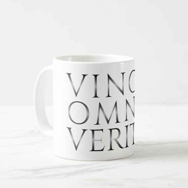 Caneca De Café VINCIT OMNIA VERITAS - Luz (Frente Esquerda)