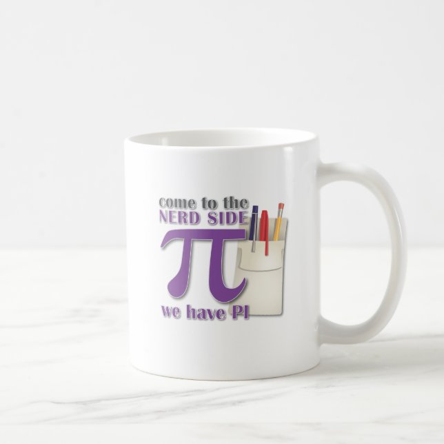 Caneca De Café Vindo ao lado do nerd nós temos o PI! (Direita)
