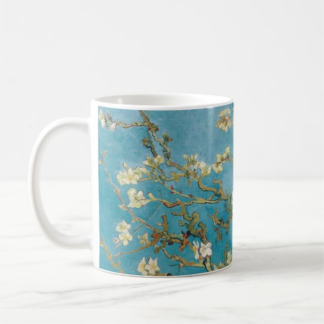 Caneca De Café Vinha de Gogh Flor de Amendoeira (1890)  (Esquerda)