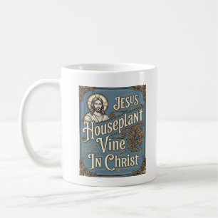 Caneca De Café Vinha de Planta de Casa de Jesus Em Cristo Jesus P