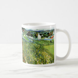 Caneca De Café Vinhas com Vista para Auvers de Vincent van Gogh