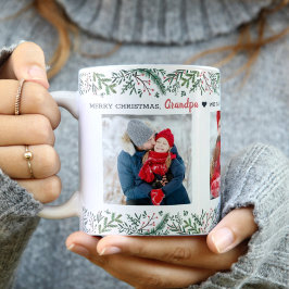 Caneca De Café Vinhas de Natal, foto verde