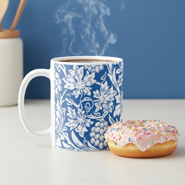 Caneca De Café Vinhas De Uva De Girassol William Morris (Criador carregado)