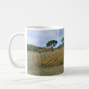 Caneca De Café Vinhedo de Tuscan no outono
