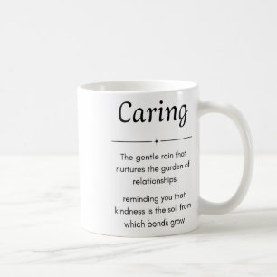 Caneca De Café Vinheta minimalista de definição de cuidado - Pret