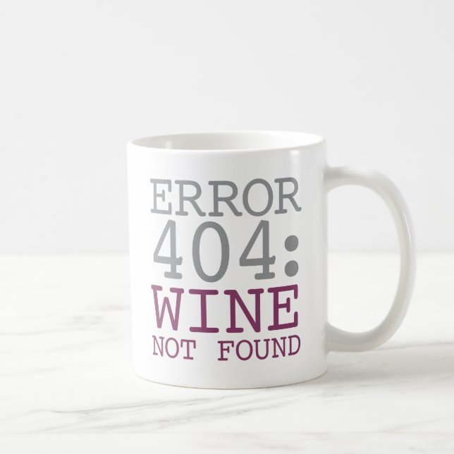 Caneca De Café Vinho do erro 404 não encontrado (Direita)