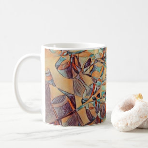 Caneca De Café Vinho e garrafas de vinho Arte de café
