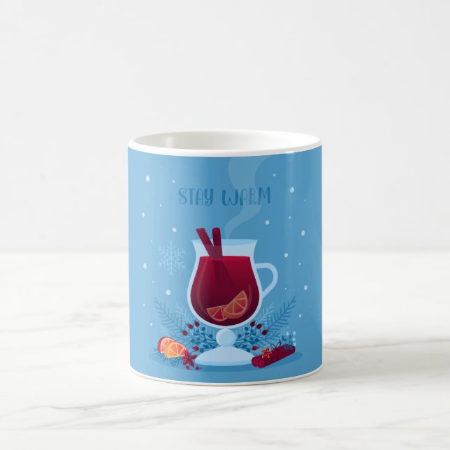 Caneca De Café Vinho enrolado de inverno (Centro)