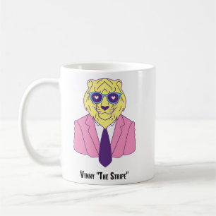 Caneca De Café Vinny "The Stripe" - Tigre em Fato Rosa