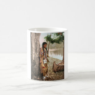 Caneca De Café Vintage 1897 de Hiawatha do nativo americano de