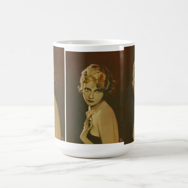 Caneca De Café Vintage 1930 Damas Fashion Mug (Centro)