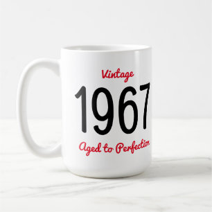 Caneca De Café Vintage 1967 Envelhecido à Perfeição 50 Aniversári
