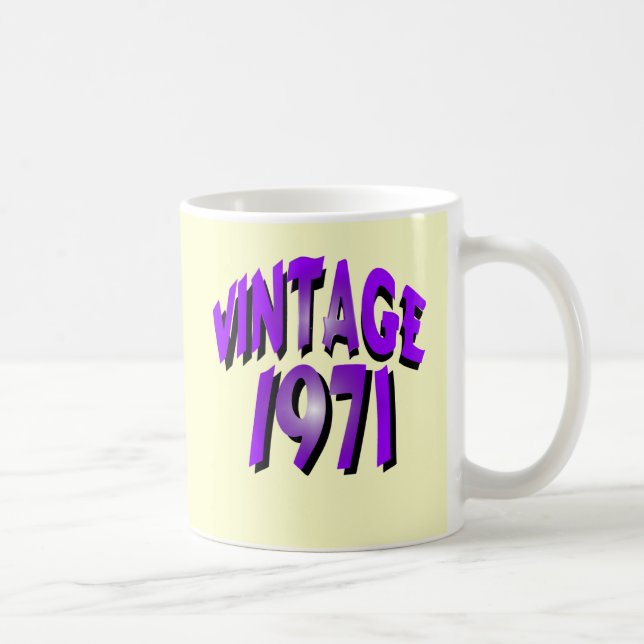 Caneca De Café Vintage 1971 (Direita)