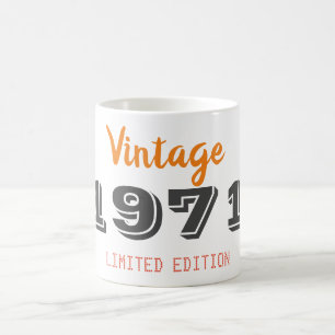 Caneca De Café Vintage 1971 edição limitada 50th Birthday Gift