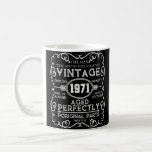 Caneca De Café Vintage 1971 Man Myth Legend 50th Birthday<br><div class="desc">Torne a sua celebração de aniversário ainda mais especial com este desenho bonito e colorido. Uma adição perfeita para a sua coleção de presentes de aniversário. Um deve vestir roupa para uma celebrante de aniversário.</div>