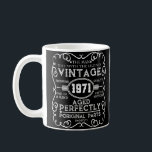 Caneca De Café Vintage 1971 Man Myth Legend 50th Birthday<br><div class="desc">Torne a sua celebração de aniversário ainda mais especial com este desenho bonito e colorido. Uma adição perfeita para a sua coleção de presentes de aniversário. Um deve vestir roupa para uma celebrante de aniversário.</div>