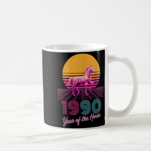 Caneca De Café Vintage 1990 Ano Do Cavalo Lunar Cavaleiro Cny Zod