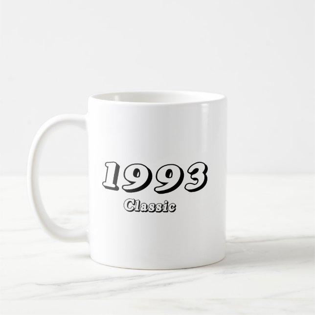 Caneca De Café Vintage 1993 Classic Retro Design (Esquerda)