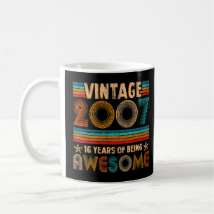 Caneca De Café Vintage 2007 16th Birthday Gift Boys Girls 16 Year