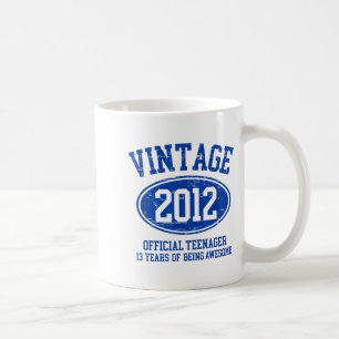 Caneca De Café Vintage 2012 Adolescente Oficial Aniversário de 13