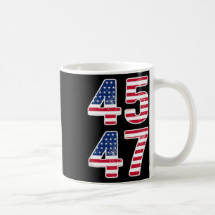 Caneca De Café Vintage 45 47 Trump Quadrado 2024 Homens presentes
