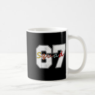 Caneca De Café Vintage 67 Números 6 7 Meme de Rot de Cérebro Engr