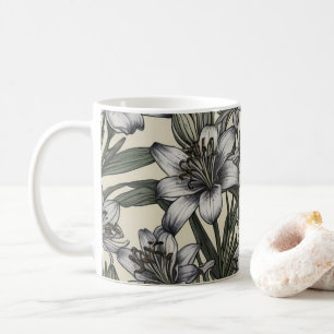Caneca De Café Vintage African Lily Flowers