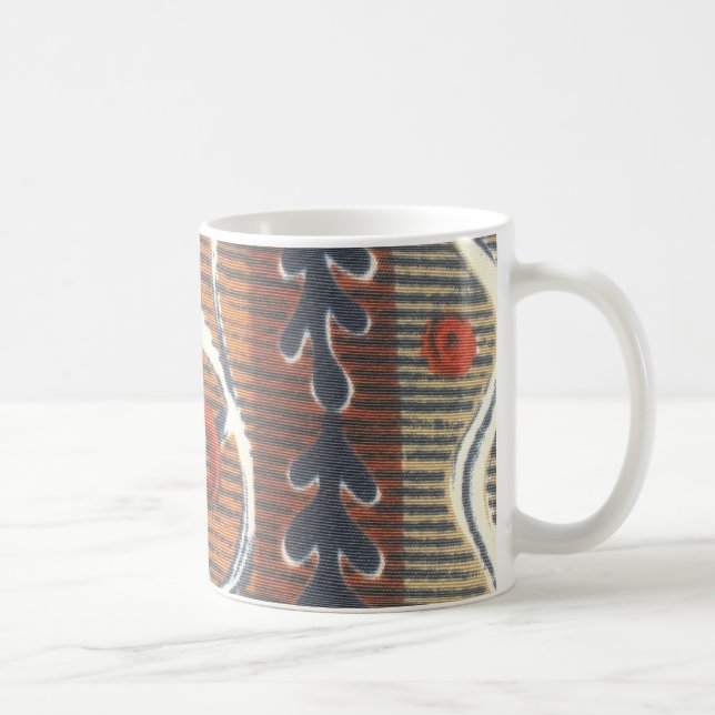 Caneca De Café Vintage African Motif Art Impressão (Direita)