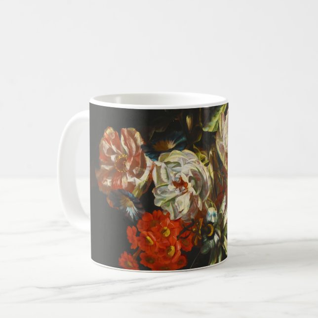 Caneca De Café Vintage Ainda Life with Flowers (Frente Esquerda)