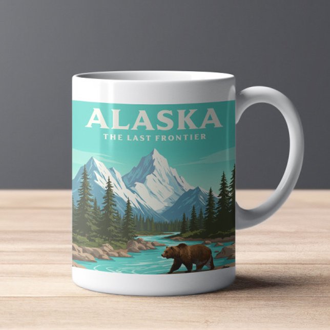 Caneca De Café Vintage Alaska (Criador carregado)