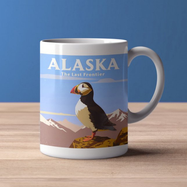 Caneca De Café Vintage Alaska (Criador carregado)