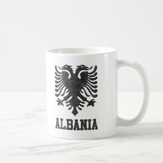 Caneca De Café Vintage Albânia (Direita)