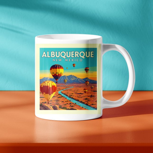Caneca De Café Vintage Albuquerque New Mexico (Criador carregado)