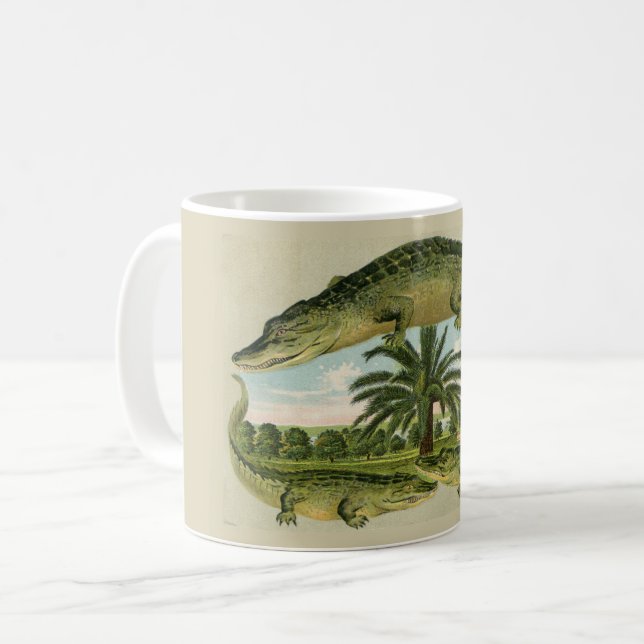 Caneca De Café Vintage Alligator Palm Mug (Frente Esquerda)