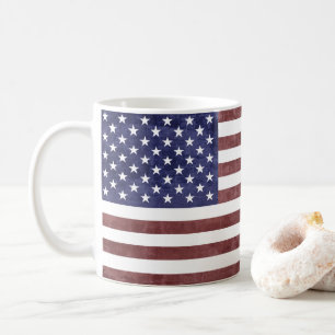 Caneca De Café Vintage American Flag Café Mug
