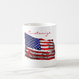 Caneca De Café Vintage American Flag Thunder_Cove
