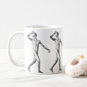 Caneca De Café Vintage Anatomia Humana, Músculos do Corpo Mascul