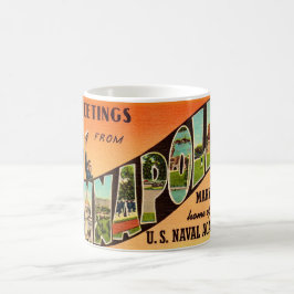 Caneca De Café Vintage Annapolis MD Saudação