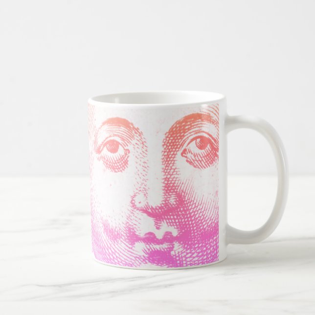Caneca De Café Vintage Antiguidade - Face Sun Rosa (Direita)
