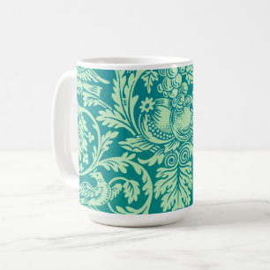 Caneca De Café Vintage Aqua Patterna Art Mug Cup