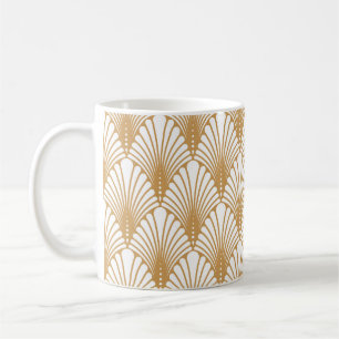 Caneca De Café Vintage Arabesque Geométrico Sem Olhos Padrão